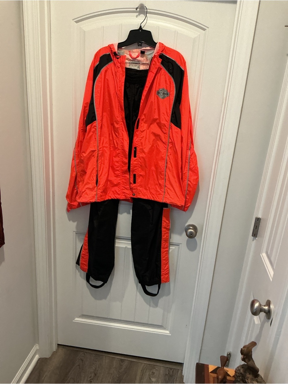 Harley-Davidson Bright Orange and Black Two-Piece Rain Suit - Picture 15 of 16